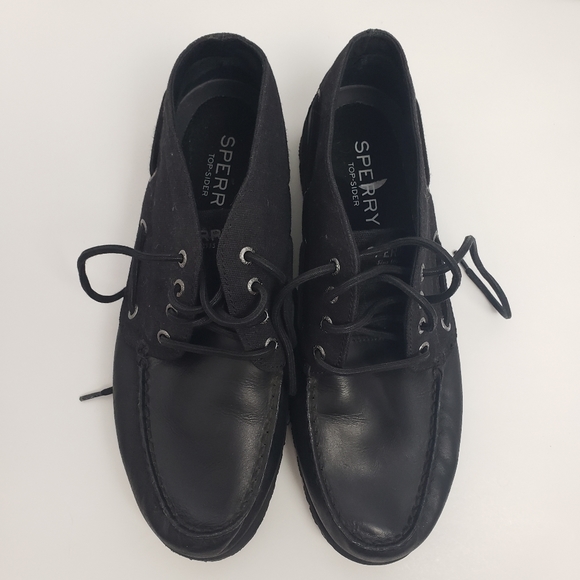 Sperry Top Sider Black Leather Lug Chukka Boots main image 4